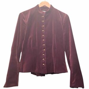 Lauren Ralph Lauren Plum Velvet Jacket Blazer Size 8